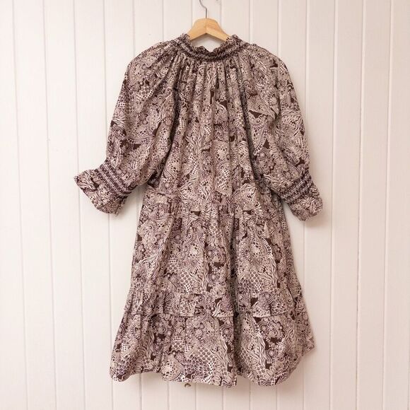 HYACINTH HOUSE Brown Floral Sawyer Mini Dress Size XL - Picture 7 of 9